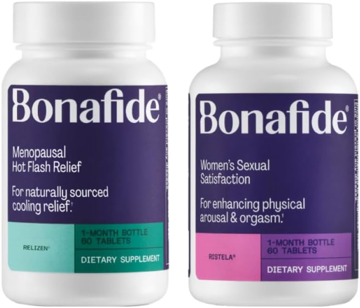 Bonafide Relizen + Ristela – Hot Flashes ve Night Slips During Menopause* + Hormon-Free, Drug-Free Support for Women's Cinsel Memnuniyet - 1 Ay Supply