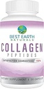 Best Earth Naturals Hydrolyzed Collagen Type I & III - Collagen, Supplement for Women and Men to Support Hair, Skin, Nails, & Commons 30 Day Supply (30 Capsules)