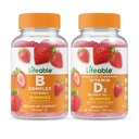 Lifeable B Complex + Vitamin D 10000 IU, Gummies Sche - Great Tasting, Vitamin Supplement, Gluten Free, GMO Free, Chewable