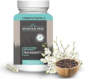 Dağ Peak Nutritionals Tranqutitude Formula - Beyin Sağlığı, Uyku ve Stres Yönetimi - B6 Vitamin B12 ve Adaptogens - Hipoallerjen Diyet Supplement (90 Vegetarian Capsules)