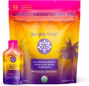 mor tree Organic Energy Stick Packets – Zero Sugar, 80mg Natural Caffeine from Yerba Mate & Guarana, B12 Vitaminleri ile Smooth, Crash-Free Energy – Lemon Iced Tea Flavor, 12 to-Go Packs