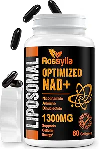 1300 MG Liposomal NAD+ Tamam | En Yüksek Absorpsiyon | Purest NAD Supplemet to Boost NAD+ Effetli | NAD+ Aging Defese, Cellular Energy, Longevity | 480 Kont