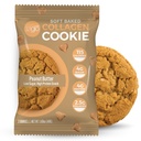 321glo Collagen Cookies | Soft Baked, High Protein Cookies | Low Carb, Low Sugar | Keto Snack for Women, Men, & Kids | 12 Pack (Peanut Butter)