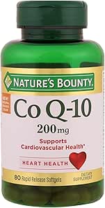 Nature's Bounty Co Q-10 200 mg Hızlı Yayın Softgels Supports Cadiovascular Health 80 Ea (Pack of 8)