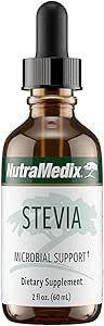 NutraMedix Sweet Leaf Stevia Liquid Drops - Sugar Free Sweetener from Pure Stevia Leaf Extract for Microbial Support - Low Carb, NoEDIT Sugar (2 oz / 60 ml)