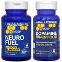 NATURAL STACKS NöroFuel Nootropic + Dopamine Brain Food Sche - Supports Memory, Motivasyon & Focus* - 135 Total Capsules