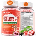 Yetişkinler için Doğal Liposomal Vitamin C 1000 mg Gummies 9+, 1660 mg Chewable Vitamin C w / 11 mg çinko, D3, Elderberry, Echinacea, Bioflavono, Immune Support - Organik VIT C Meyvelerden, Şeker Ücretsiz