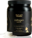 Black Girl Vitamins | Collagen, Toz - Skin, Hair & Nails - Unflavoured Hydrolyzed Collagen Toz, Süt-Free, Gluten-Free Collagen for Women and Men - 16oz