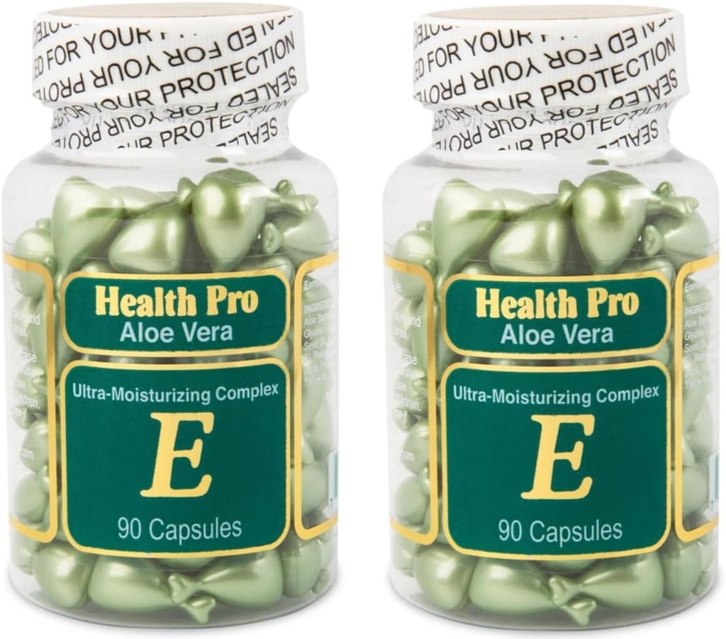 Vitamin E Skin Oil Aloe Vera, 90 Softgels (Pack of 2)
