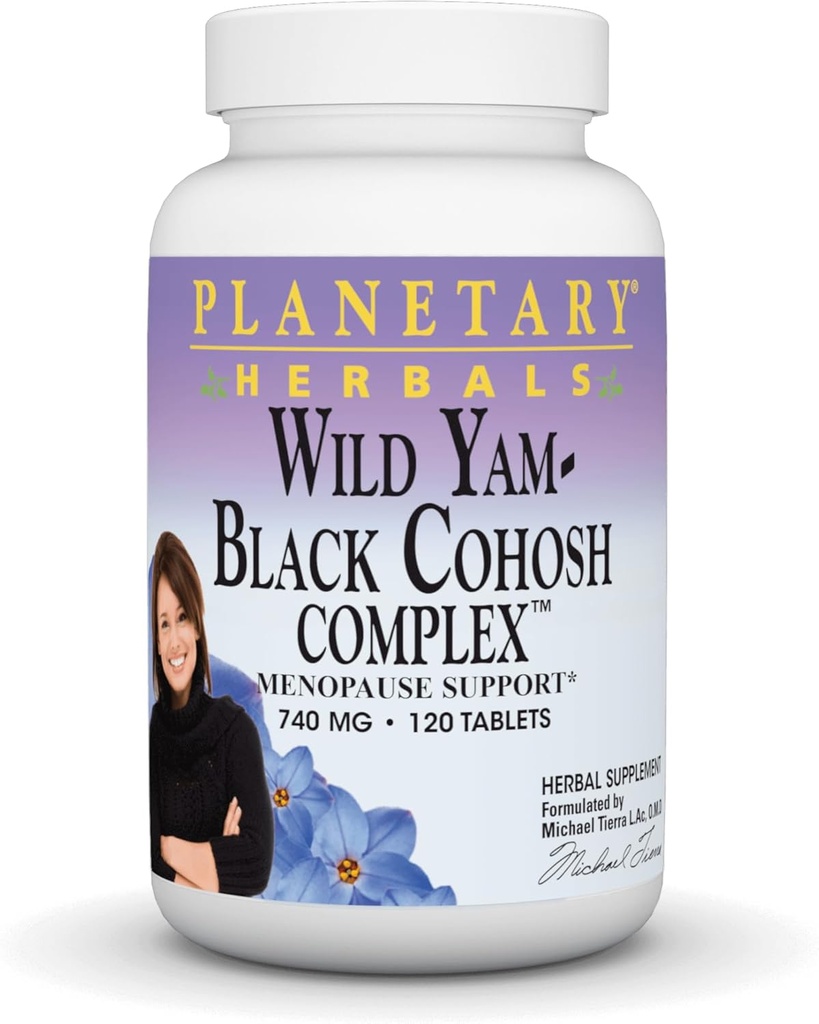 Gezegensel Herbals Wild Yam-Black Cohosh Komplek Tabletleri, 120 Kont