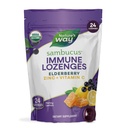 Nature's Way Sambucus çinko Lozenges with Elderberry and Vitamin C, Honey Lemon Flavor, 24 Lozenges