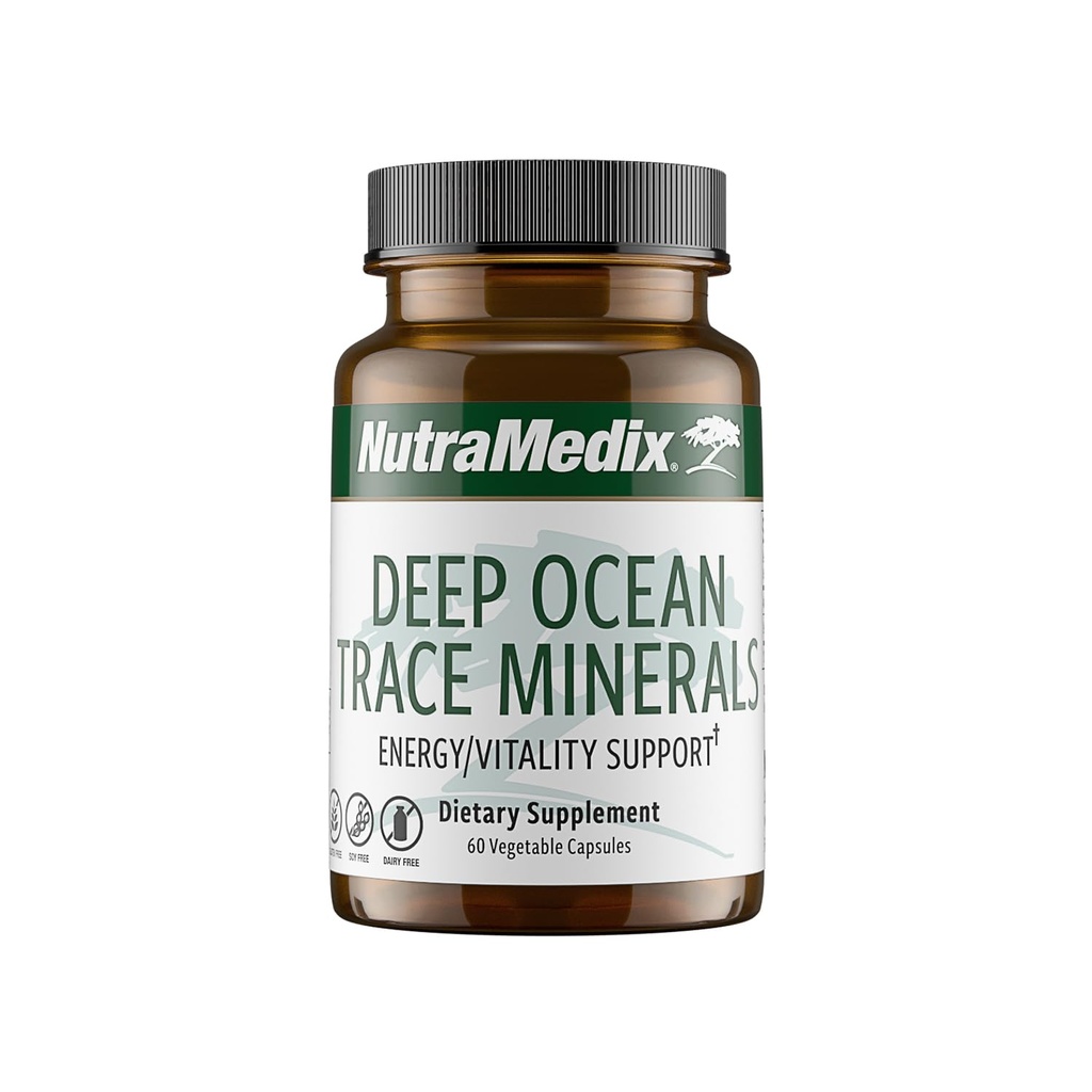 NutraMedix Deep Ocean Trace Minerals 1000 mg - Mineral & Enerji Supplements - Magnezyum, çinko, Pyum, Boron, Phosphorus & Manganese - Elektrolyte Support (60 Capsules)