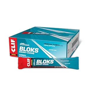 Caffeine ile Tropik - Enerji Chews - Non-GMO - Plantive - Bisiklet ve Koşu için Hızlı Yakıt - Quick Carbohidratlar ve Elektrolytes - 2.12 oz. (18 Count)