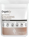 Organixx Collagen Peptides Toz C vitamini ile, Tip I, II, III, V, X Hydrolyzed Collagen, Hair, Nail, Skin, Bone & Joint Health, Aging Support, Clean Sourced, Gluten Free, Unflavored, 15 Hizmet