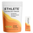Electrolytes + Vitamins + Creatine, Powder (3-Flavors), 5g Creatine Monohydrate, with Electrolytes, Magnesium, Potassium, Vitamins B6, B12 & C (Peach Mango, Lemon Lime, Raspberry Lemon)