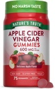 Nature's Truth Apple Cider Vinegar Gummies | 600 mg | 75 Gummies | Apple Flavor | Vegan, Non-GMO, Gluten Free Supplement Supplement