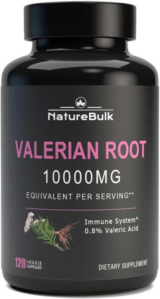 Valerian Root Capsules - 1.0000 mg'a denk, 4X Yoğun Türleme - Yüksek Yoğun, 120 Capsules