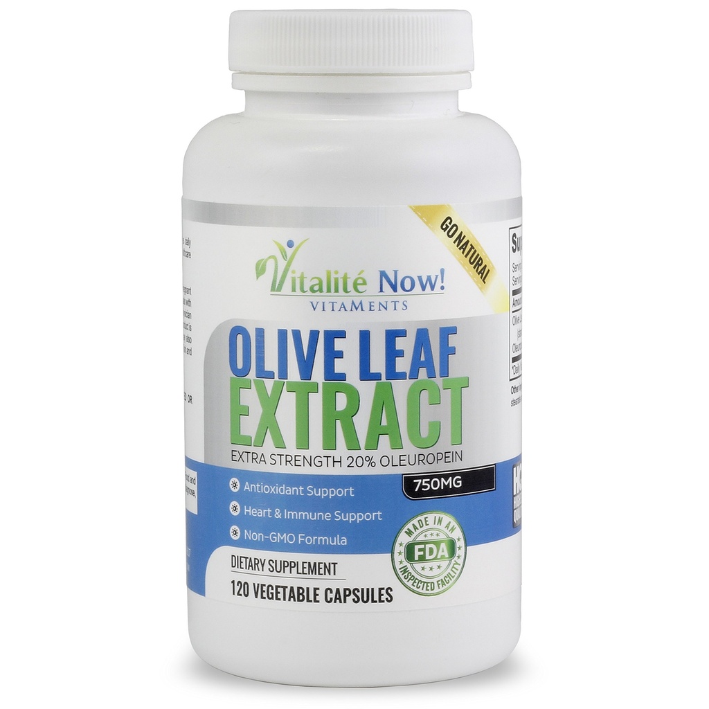 Super Strength Best Olive Leaf Extract (Non-GMO) - 20% Oleuropein - Συμπλήρωμα Ανοσολογικής Υποστήριξης - Μέχρι 4 Μήνες - 750mg Κάψουλες - Χορτοφαγικά - 120 Μέτρα