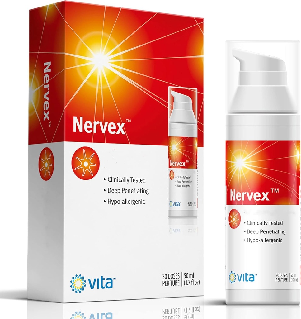 Vita Sciences Nervex Μέγιστη Νευροπάθεια Υποστήριξη, Επιστημονική Ανάπτυξη για Αποτελεσματική Φυσική Γρήγορη Κρέμα για τα πόδια, τα χέρια, τα πόδια, τα δάχτυλα