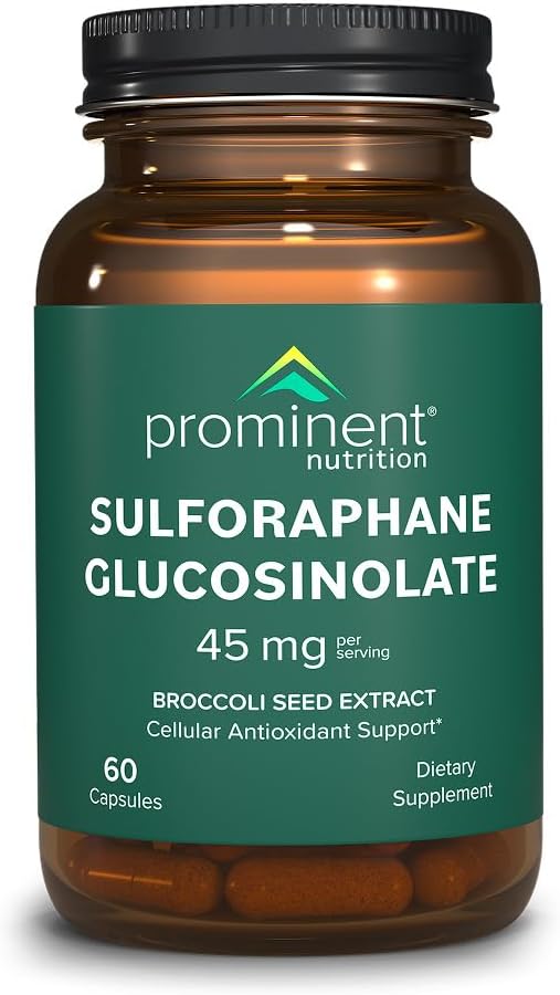 Prominent Nutrition Sulforaphane Glucosinolate Supplement, Cellular Antioxidant Support, Sulforaphane Supplement 45 mg, 30 Day Supply - 1 Pack