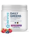 REVIVE MD Daily Green Powder Superfood (Fresh Berry) - Supergreens Powder to Support Energy Levels - Πράσινος Χυμός που Βελτιώνει την Πρόσληψη Ίνων - Λαχανικά Υποστηρίζει την Πέψη και την Υγεία των Ούλων