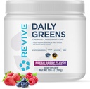 REVIVE MD Daily Green Toz Superfood (Fresh Berry) - Supergreens Toz Enerji Seviyelerini Desteklemek için Toz - Fiber Intake - Sebze Destekleri Digestion ve Gut Health