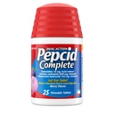 Pepcid Complete Acid Reducer + Antacid for Acid Reflux, 10mg Famotidine, 800mg Ασβέστιο Ανθρακικό & 165mg Μαγνήσιο Υδροξείδιο ανά Heartburn Medicine Tablet, Αντιόξινο Μασίφ, Berry, 25 ct