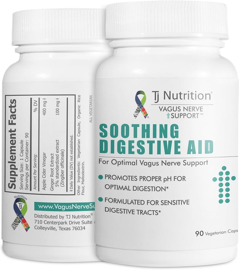 Digestive Health Support - Soothing Digestive Aid with Vagus Nerve SupportTM for Optimal pH ve Geliştirilmiş Digestion Comfort Comfort Comfort