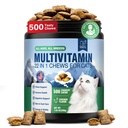 22-in-1 Cat Multivitamin Chews, Taurine & Lysine for Cats, Omega 3,6,9, Cat Vitamis and Supplements Support Immune, Skin, Joint, Digestion, Heart & Energy 500 Crunchy & Creamy Treats for Cats All Ages
