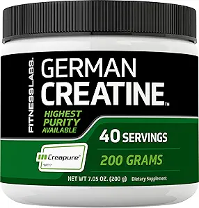 Fitness Laboratuvarları Alman Kretine Toz | 7.05 oz | 39 Ortak | Ortak | No-GMO, Gluten Free Supplement Supplement Supplement
