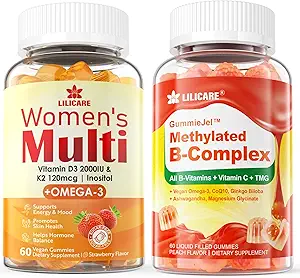 Vitamin B Complex Filled Gummies & Womens Multivitamin Gummies