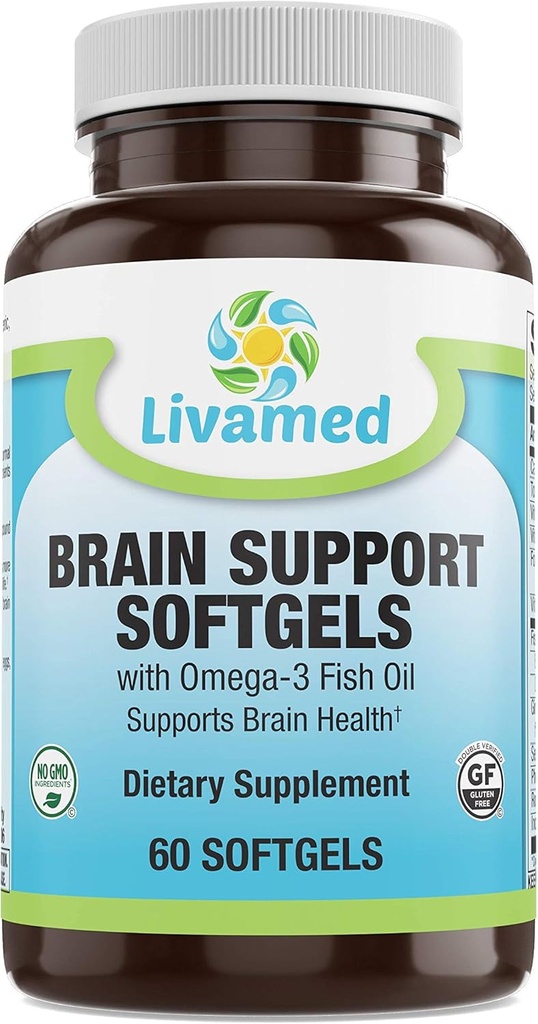 Nootropic Brain Support Focus Supplement - Natural Nootropic Brain ATM for Focus, Energy, Memory, Mood, Clarity, & Brain Support for Men & Women - Memory Supplement & Focus Supplement - 60 Softgel