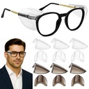 6 Pairs Safety Glasses Side Shields,TPU Side Shields for Prescription Glasses, Small to Large Frames