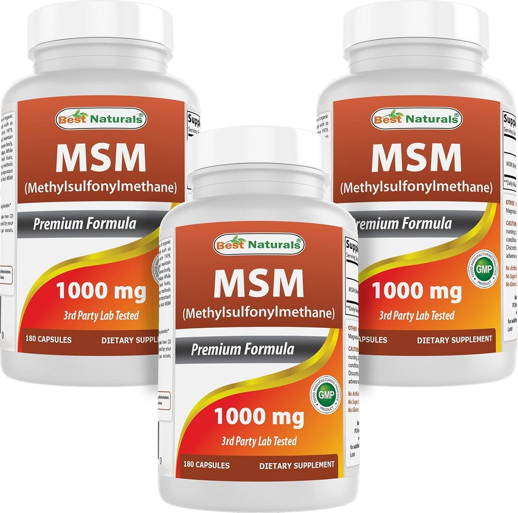 En İyi Doğallar MSM 1000 mg 180 Capsules (180 Kont)