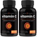 NutraChamps (2 Pack) Βιταμίνη C 1000mg με Elderberry, Citrus Bioflavonoids & Rose HIPS - 120 Κάψουλες Vegan, Αντιοξειδωτικό μη ΓΤΟ συμπλήρωμα για την ανοσοποιητική υγεία & κολλαγόνο 500mg χάπια σκόνης