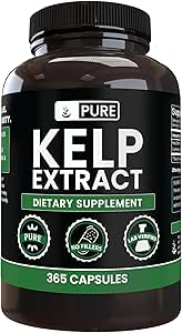 Saf Original Malzemeler Kelp Ekstraksiyonu (365 Capsules) Magnezyum Or Rice Fillers, Always Pure, Lab TY