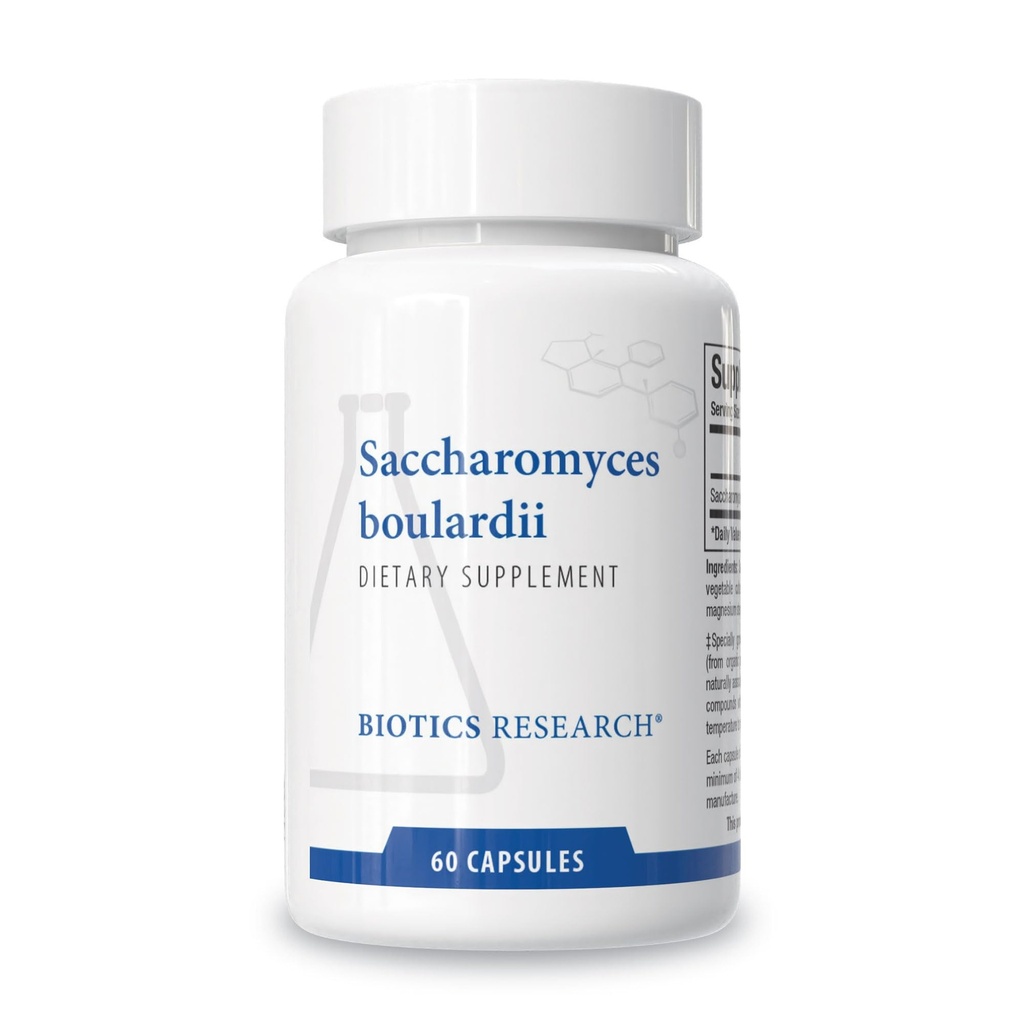 Biotics Research Saccharomyces boulardii Probiyotiks Supplement - 235 mg/Serving- Supports GI Health Microbial Balance, Sağlıklı Immune & Pathway Responses - Dairy-Free, Sıcaklık-Stable - 60 Capsules