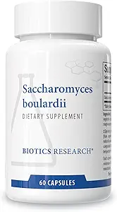 Biotics Research Saccharomyces boulardii Probiyotiks Supplement - 235 mg/Serving- Supports GI Health Microbial Balance, Sağlıklı Immune & Pathway Responses - Dairy-Free, Sıcaklık-Stable - 60 Capsules