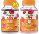 Lifeable Iron & Vitamin C Kids + B Complex Kids, Gummies Sche - Great Tasting, Vitamin Supplement, Gluten Free, GMO Free, Chewable Gummy