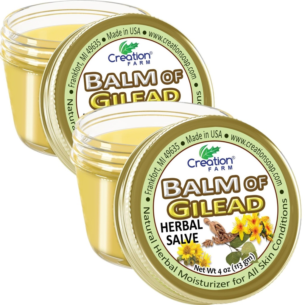 Balm of Gilead Herbal Salve Jar 2 Pak Balsamo pomada herba calmar el Dolor Creation Farm