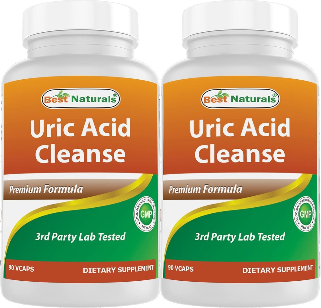 Erkekler ve Kadınlar için En İyi Doğal Uric Acid Cleanse Vitamins - 90 Veggie Capsules (90 Kont)
