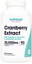 Kadınlar için Sorma Cranberry Tedavisi (35,000 mg Eşdeğer),180 Capsules - C vitamini, Uva Ursi & Dandelion Root Extract - Non-GMO & Gluten Free Health Supplement
