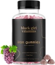 Black Girl Vitamins - Iron Gummies (20 mg), Υποστηρίζει την έλλειψη σιδήρου & αναιμία, χωρίς γλουτένη, χωρίς ζελατίνη, Made in The USA (Grape, 60 Count) 30 Ημέρα προσφοράς