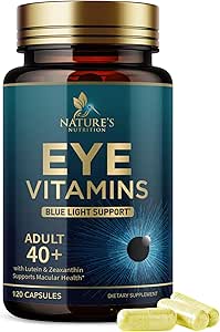 Eyes Vitamini - Lutein, çinko, Vitaminler C, E, Zeaxanthin & Minerals ile Gelişmiş Göz Bakım Vitaminleri - ABD'de Şişelenmiş - 120 Capsules