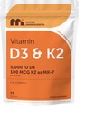 Micro Ingredients Vitamin D3 5,000 IU + K2 MK-7 100 mcg Per Serving, 90 Softgels | 2-in-1 D3 K2 Supplement | Easy-to-Swallow, Non-GMO, Gluten Free