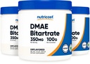 Nutricost Pure DMAE-Bitartrate Toz 100G (3 Şişe)