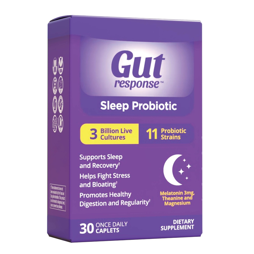 Erkekler ve Kadınlar için Uyku Probiyotik, Slows Down Digestive Aging, Supports Sleep and Recovery, Sağlıklı Gut, Vegan, Gluten Free & Soy Free, 3 Milyar CFU, 30 Caplets