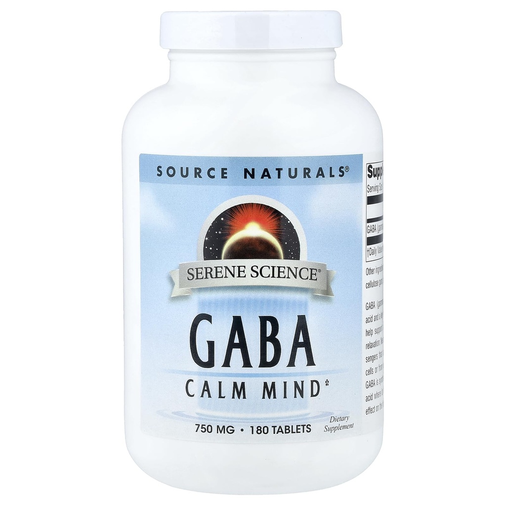 Source Naturals Serene Science GABA 750 mg Calm Mind - 180 δισκία