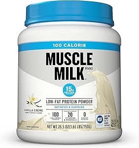 Muscle Milk ZERO, 100 Calorie protein Toz, Vanilla, 15g Protein, 1.65 Pound, 25 Hizmet
