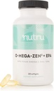 O-Mega-Zen3 +EPA Vegan Omega 3 Supplement - Fish Oil Alternative - Premium Marine Algal Temel Omega-3 DHA ve EPA Fatty Asits - Carrageenan Free - 120 Softgels